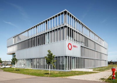Architekturfotografie Gebäude auf dem Campus der Uni Freiburg